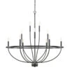 HomePlace Greyson Matte Black 40-Inch 12-Light Chandelier