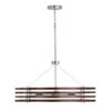 Dalton Dark Wood And Polished Nickel Four-Light Chandelier -Furniture Shop 123 2286668 111521