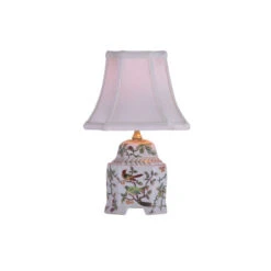Porcelain Ware One-Light Multicolor Jar Lamp