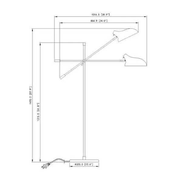 Z-LIte Bellamy Matte Black One-Light Floor Lamp With Matte Black Gold Steel Shade 5 Z-LIte Bellamy Matte Black One-Light Floor Lamp With Matte Black Gold Steel Shade - Image 3