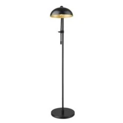Z-LIte Bellamy Matte Black One-Light Floor Lamp With Matte Black Gold Steel Shade 11 Z-LIte Bellamy Matte Black One-Light Floor Lamp With Matte Black Gold Steel Shade -Furniture Shop 1887 1942FL MB 3
