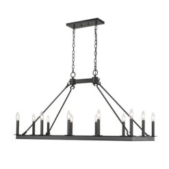 Z-LIte Barclay Matte Black 12-Light Island Chandelier -Furniture Shop 1887 482 12L MB 4