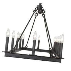 Z-LIte Barclay Matte Black 12-Light Island Chandelier -Furniture Shop 1887 482 12L MB 5