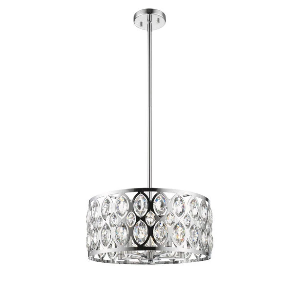 Z-LIte Dealey Chrome Five-Light Chandelier With Transparent Crystal 5 Z-LIte Dealey Chrome Five-Light Chandelier With Transparent Crystal - Image 3