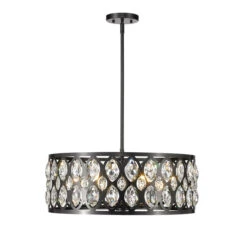 Front Page 52 Z-LIte Dealey Matte Black Six-Light Chandelier