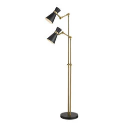 Z-LIte Soriano Matte Black And Heritage Brass Two-Light Floor Lamp 13 Z-LIte Soriano Matte Black And Heritage Brass Two-Light Floor Lamp -Furniture Shop 1887 728FL MB HBR 4