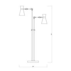 Z-LIte Soriano Matte Black And Heritage Brass Two-Light Floor Lamp 15 Z-LIte Soriano Matte Black And Heritage Brass Two-Light Floor Lamp -Furniture Shop 1887 728FL MB HBR 6