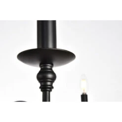Rohan Matte Black Six-Light Chandelier -Furniture Shop 1935 LD5006D36MB 3