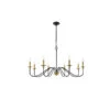 Rohan Matte Black And Brass Eight-Light Chandelier -Furniture Shop 1935 LD5006D42BRB