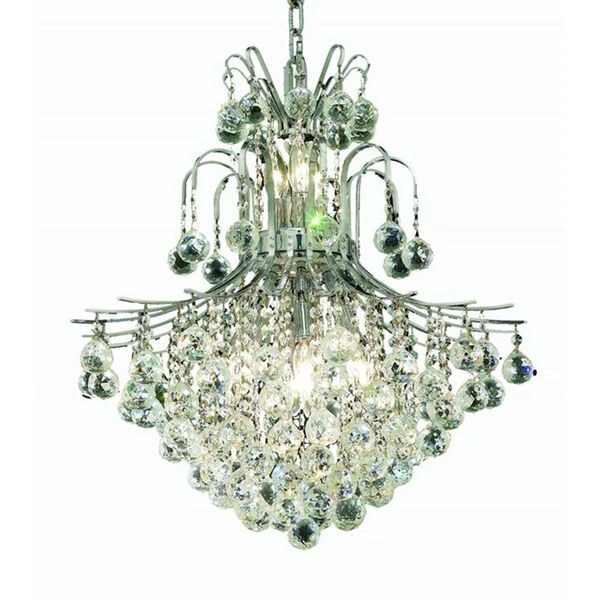 Toureg Chrome Eleven-Light 22-Inch Chandelier With Royal Cut Clear Crystal 3 Toureg Chrome Eleven-Light 22-Inch Chandelier With Royal Cut Clear Crystal