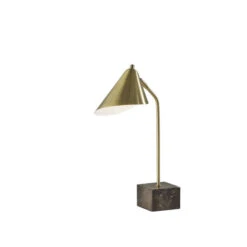 Adesso Hawthorne Antique Brass One-Light Desk Lamp
