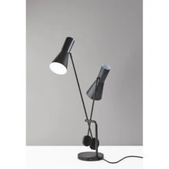 Adesso Bond Black Two-Light Desk Lamp -Furniture Shop 203 AD9114 01 2