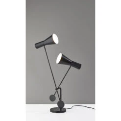 Adesso Bond Black Two-Light Desk Lamp -Furniture Shop 203 AD9114 01 4