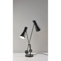 Adesso Bond Black Two-Light Desk Lamp -Furniture Shop 203 AD9114 01 5