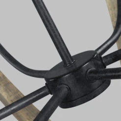 Hyattstown Weathered Oak Wood 38-Inch Six-Light Chandelier 12 Hyattstown Weathered Oak Wood 38-Inch Six-Light Chandelier -Furniture Shop 2155919DETAIL2