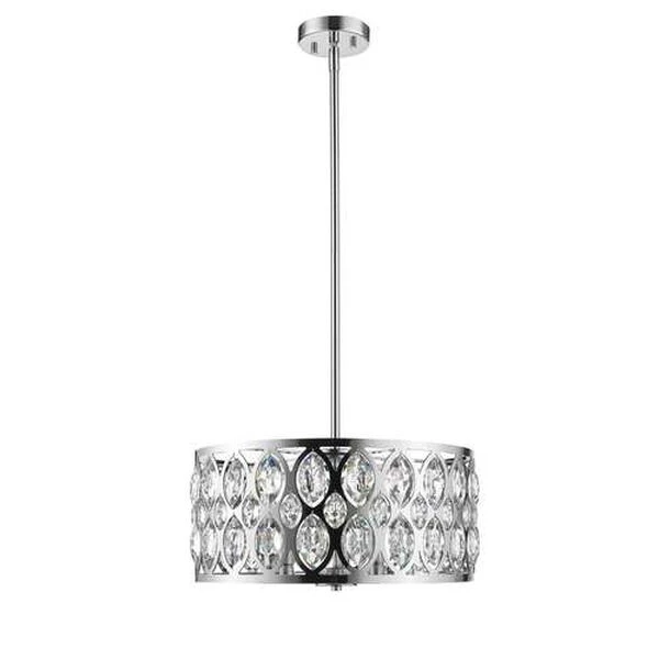 Z-LIte Dealey Chrome Five-Light Chandelier With Transparent Crystal 6 Z-LIte Dealey Chrome Five-Light Chandelier With Transparent Crystal - Image 4