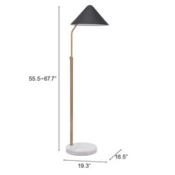 Pike Black One-Light Floor Lamp -Furniture Shop 222 56081 5