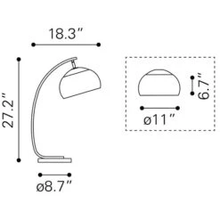 Brentwood Brown Woodgrain One-Light Desk Lamp -Furniture Shop 222 56084 5