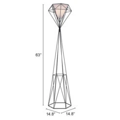 Delancey Black One-Light Floor Lamp -Furniture Shop 222 56087 4