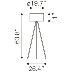 Mariel Black And Gold One-Light Floor Lamp -Furniture Shop 222 56132 5