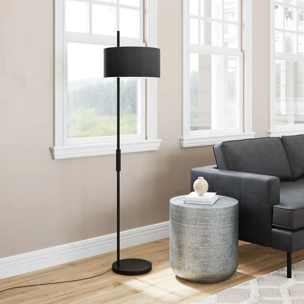Lonte Black One-Light Floor Lamp 4 Lonte Black One-Light Floor Lamp - Image 2