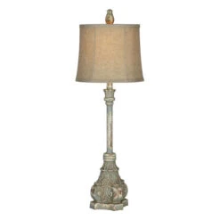 Rita Antique Blue One-Light 32-Inch Buffet Lamp Set Of Two