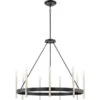 Uptown Black Nine-Light Chandelier 1 Uptown Black Nine-Light Chandelier -Furniture Shop 251FIRST 601754828881