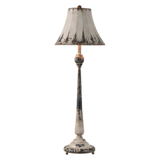 Iris Rustic White One-Light Buffet Lamp -Furniture Shop 251FIRST 781360261507
