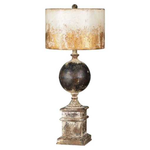 Partridge Black And Antique White One-Light Table Lamp -Furniture Shop 251FIRST 781360323953
