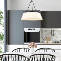 Lyndale Matte Black Six-Light Chandelier 13 Lyndale Matte Black Six-Light Chandelier -Furniture Shop 251FIRST 781360387016 4