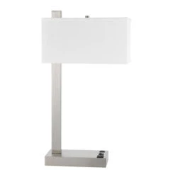 Drancy Brushed Steel One-Light Desk Lamp