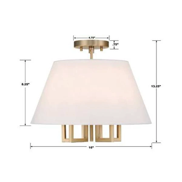 Libby Langdon Westwood Vibrant Gold Five-Light Chandelier 5 Libby Langdon Westwood Vibrant Gold Five-Light Chandelier - Image 3