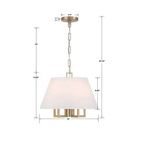 Libby Langdon Westwood Vibrant Gold Five-Light Chandelier 6 Libby Langdon Westwood Vibrant Gold Five-Light Chandelier - Image 4