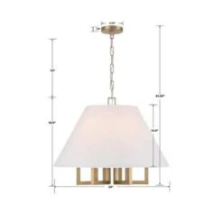 Libby Langdon Westwood Vibrant Gold Six-Light Chandelier -Furniture Shop 345 2256 VG 2