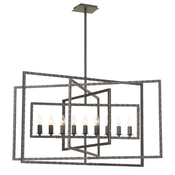 Capri Nine-Light Raw Steel Chandelier 3 Capri Nine-Light Raw Steel Chandelier