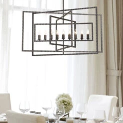 Capri Nine-Light Raw Steel Chandelier 13 Capri Nine-Light Raw Steel Chandelier -Furniture Shop 345 337 RS RF200311 5