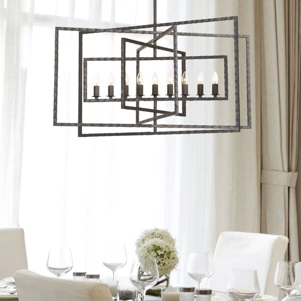 Capri Nine-Light Raw Steel Chandelier 8 Capri Nine-Light Raw Steel Chandelier - Image 6