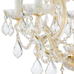 Maria Theresa Traditional Gold Five-Light Chandelier With Hand Cut Crystal -Furniture Shop 345 4405 GD CL MWP RF200311 2