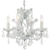 Maria Theresa Polished Chrome Four-Light Chandelier Draped In Hand Cut Crystal -Furniture Shop 345 4474 CH CL MWP RF200311