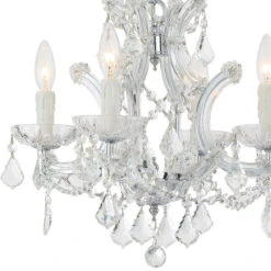 Maria Theresa Polished Chrome Four-Light Chandelier Draped In Hand Cut Crystal -Furniture Shop 345 4474 CH CL MWP RF200311 2