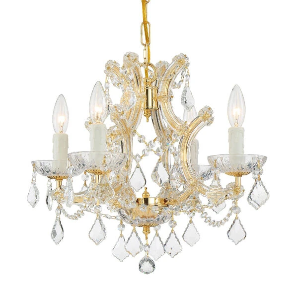 Maria Theresa Gold Chandelier With Majestic Wood Polished Crystal 3 Maria Theresa Gold Chandelier With Majestic Wood Polished Crystal