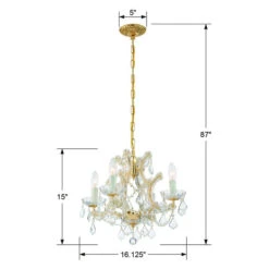 Maria Theresa Gold Chandelier With Majestic Wood Polished Crystal 12 Maria Theresa Gold Chandelier With Majestic Wood Polished Crystal -Furniture Shop 345 4474 GD CL MWP RF200311 4