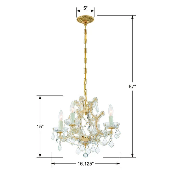 Maria Theresa Gold Chandelier With Majestic Wood Polished Crystal 7 Maria Theresa Gold Chandelier With Majestic Wood Polished Crystal - Image 5