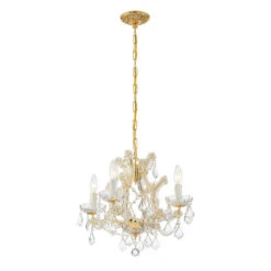 Maria Theresa Gold Chandelier With Majestic Wood Polished Crystal 13 Maria Theresa Gold Chandelier With Majestic Wood Polished Crystal -Furniture Shop 345 4474 GD CL MWP RF200311 5