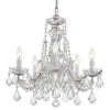 Maria Theresa Polished Chrome Five-Light Chandelier Draped In Clear Cut Crystal -Furniture Shop 345 4476 CH CL MWP RF200311