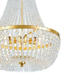 Rylee Antique Gold Six Light Chandelier With Hand Cut Faceted Crystal Beads 10 Rylee Antique Gold Six Light Chandelier With Hand Cut Faceted Crystal Beads -Furniture Shop 345 608 GA RF200311 2