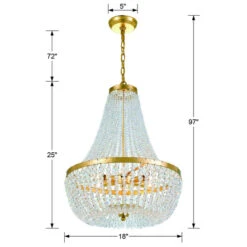 Rylee Antique Gold Six Light Chandelier With Hand Cut Faceted Crystal Beads 13 Rylee Antique Gold Six Light Chandelier With Hand Cut Faceted Crystal Beads -Furniture Shop 345 608 GA RF200311 5