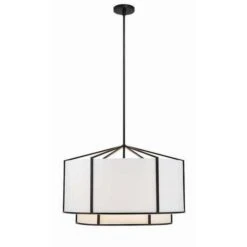 Carlyn Black Six-Light Chandelier