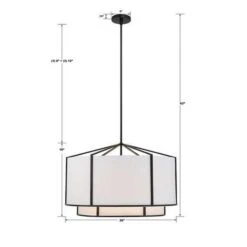 Carlyn Black Six-Light Chandelier -Furniture Shop 345 CAR 9209 BK 2
