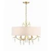Rollins Antique Gold Six-Light Chandelier -Furniture Shop 345 ROL 18806 GA